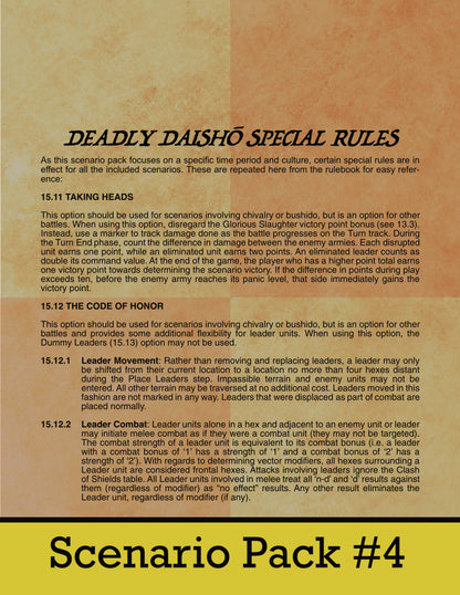 Dawn of Battle: Scenario Pack #4