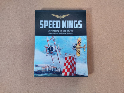 Book titled 'Speed Kings: Air Racing in the 1930s' on a beige background.